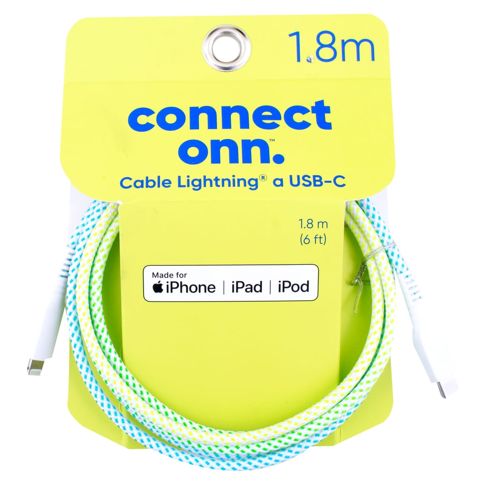 Cable Onn USB-C a Lightning - 1.8m