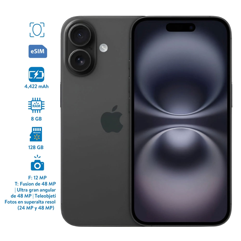 Celular Apple Iphone 16 128GB Almacenamiento