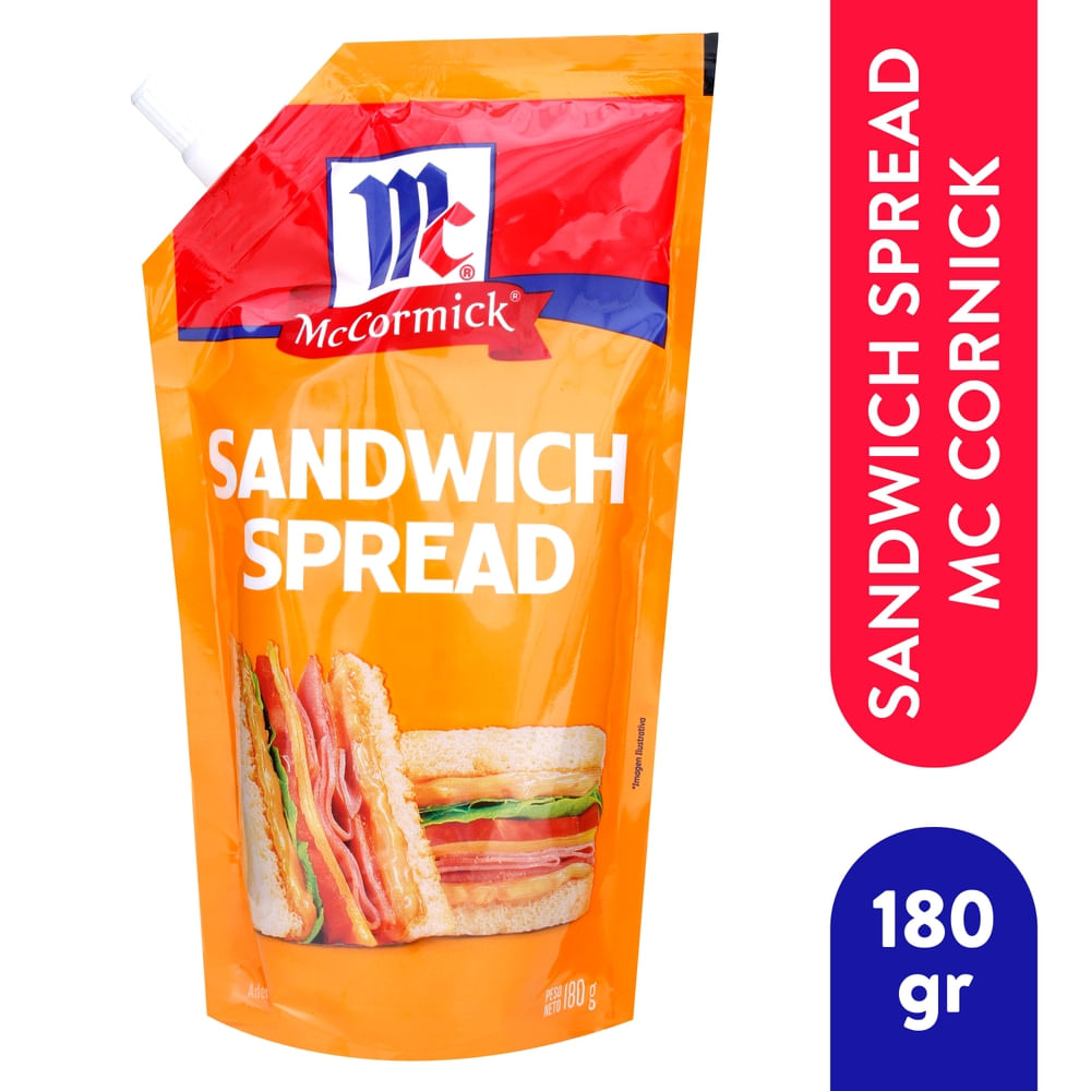 Aderezo Mccormick sándwich spread doy pack - 180 g