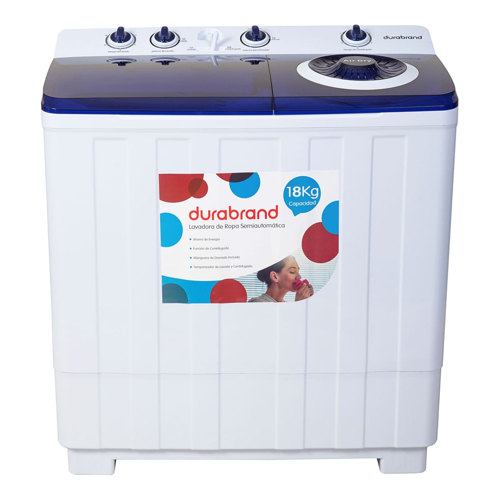 Lavadora Durabrand doble tanque semiautomática 18 kg
