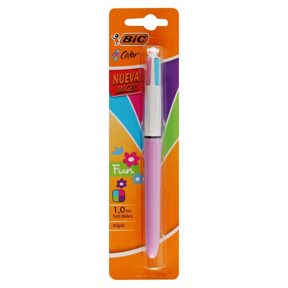 Bolígrafos Bic cristal escritura fina - 4 Pzas