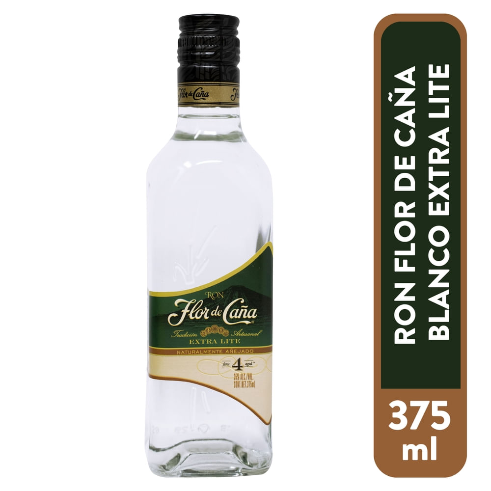 Ron Flor De Caña 4 Años Extra Lite - 375 ml