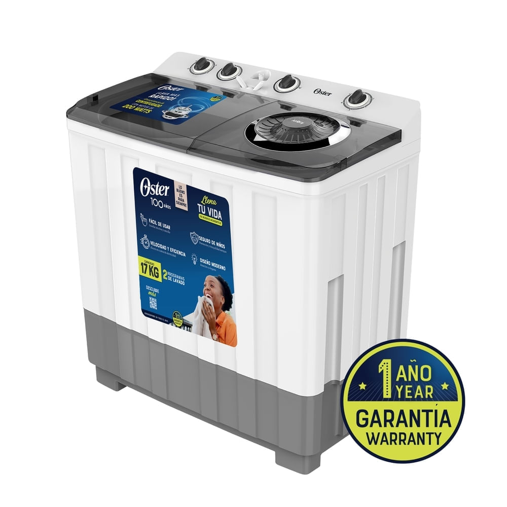 Lavadora Semi Automática OSTER OS-SAWMK0017W capacidad 17 kg