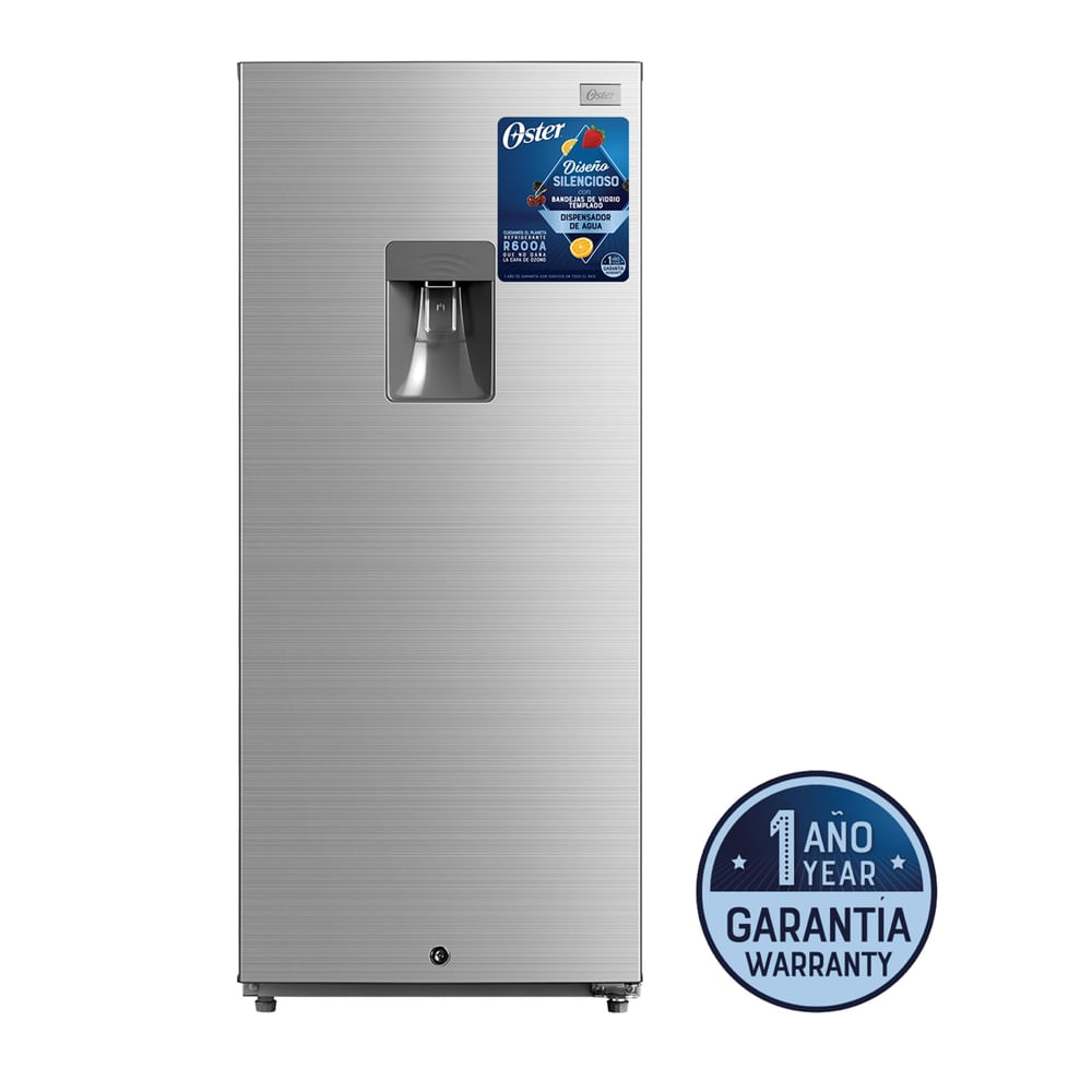 Refrigeradora Oster frost OS-DFMI187VD plateada 6 pies cúbicos