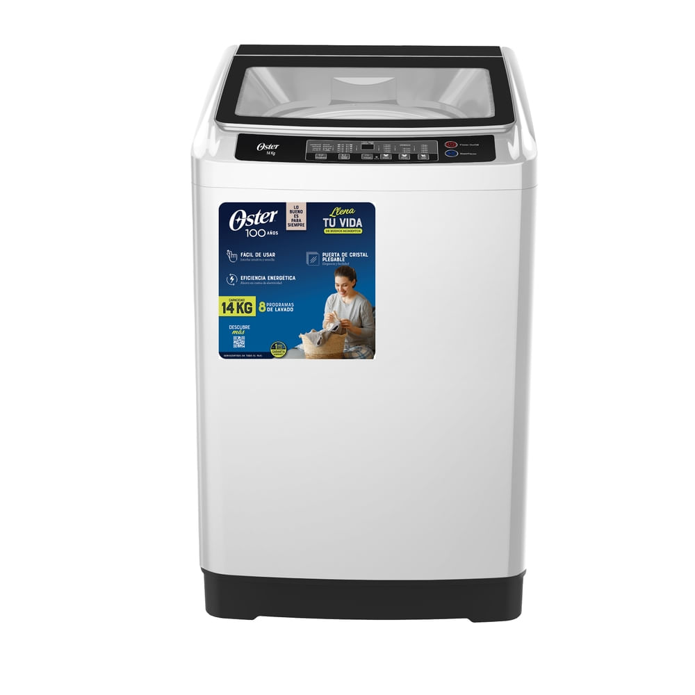 Lavadora Oster Automática Manual OS-WSMWF14W Blanca Capacidad 14 kg