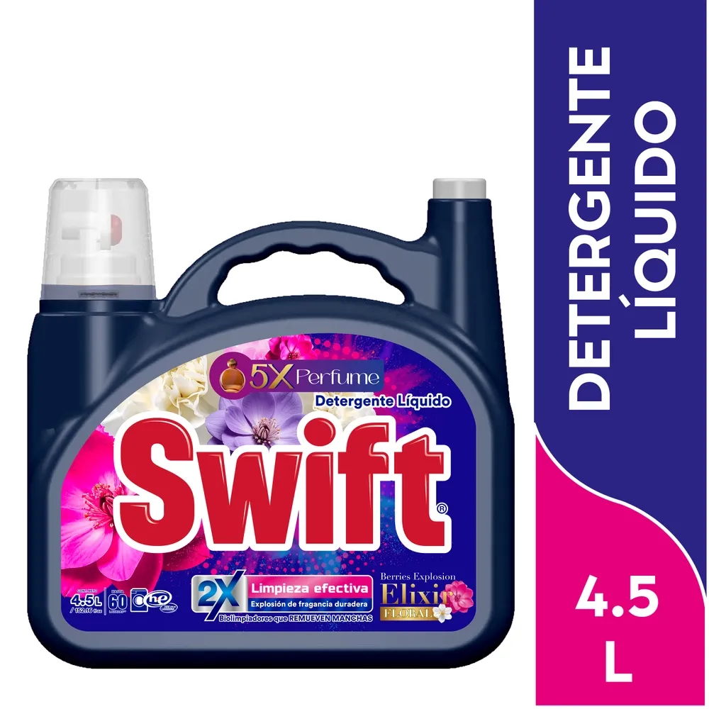 Detergente Liquido de Ropa Swift Elixir 4.5 L