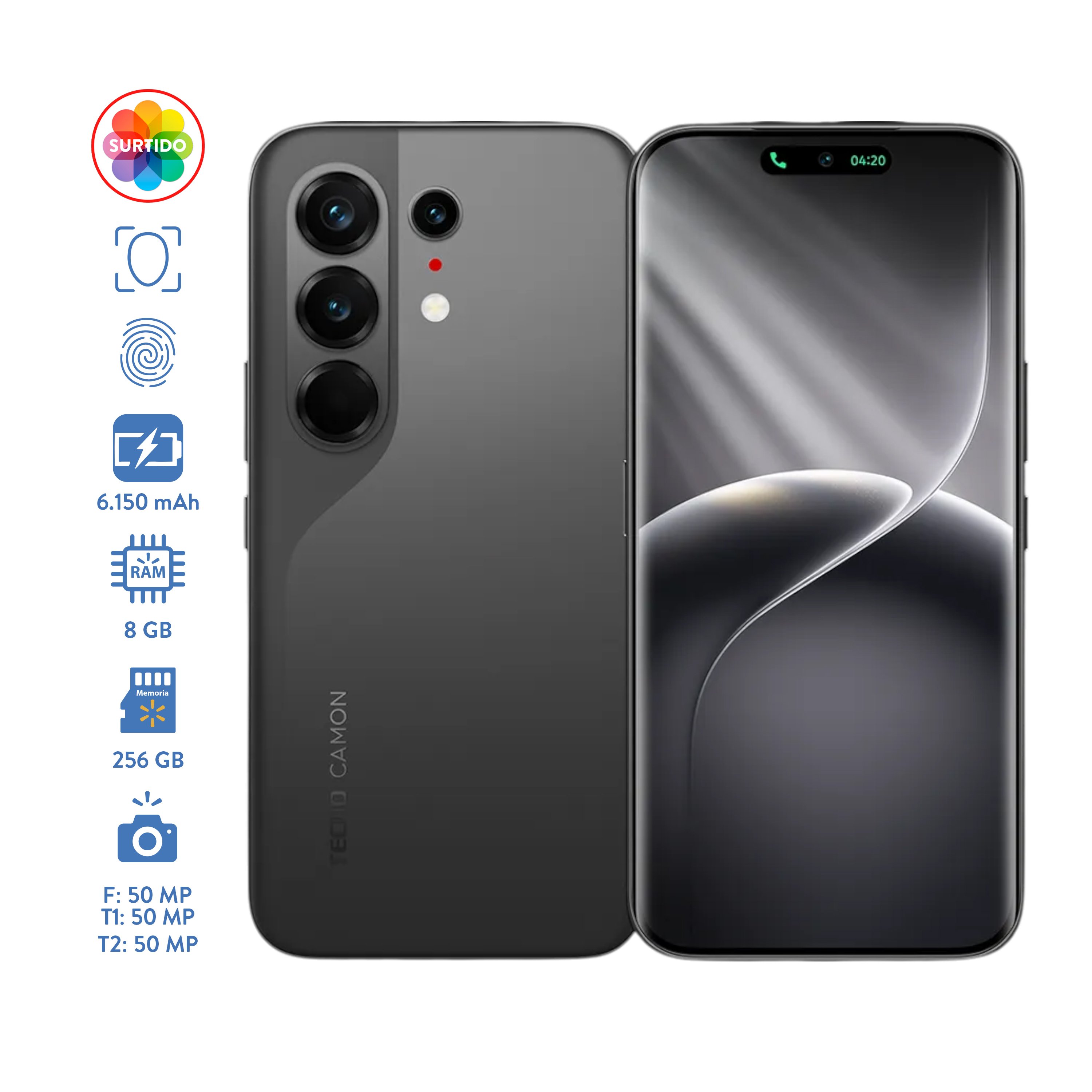 Celular Tec Camon 50 Ultra 8GB 256GB de Almacenamiento colores surtidos